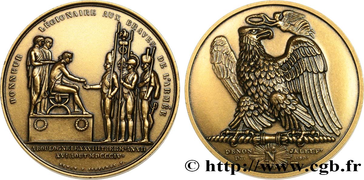 PREMIER EMPIRE / FIRST FRENCH EMPIRE Médaille, Honneur légionnaire aux braves de l’armée française, refrappe AU