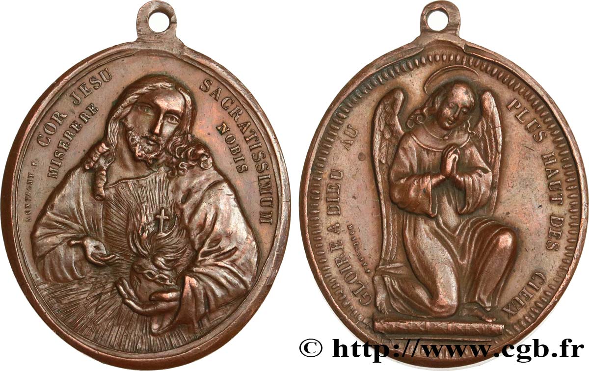 MÉDAILLES RELIGIEUSES Médaille, Coeur de Jésus sacré TTB+/TTB