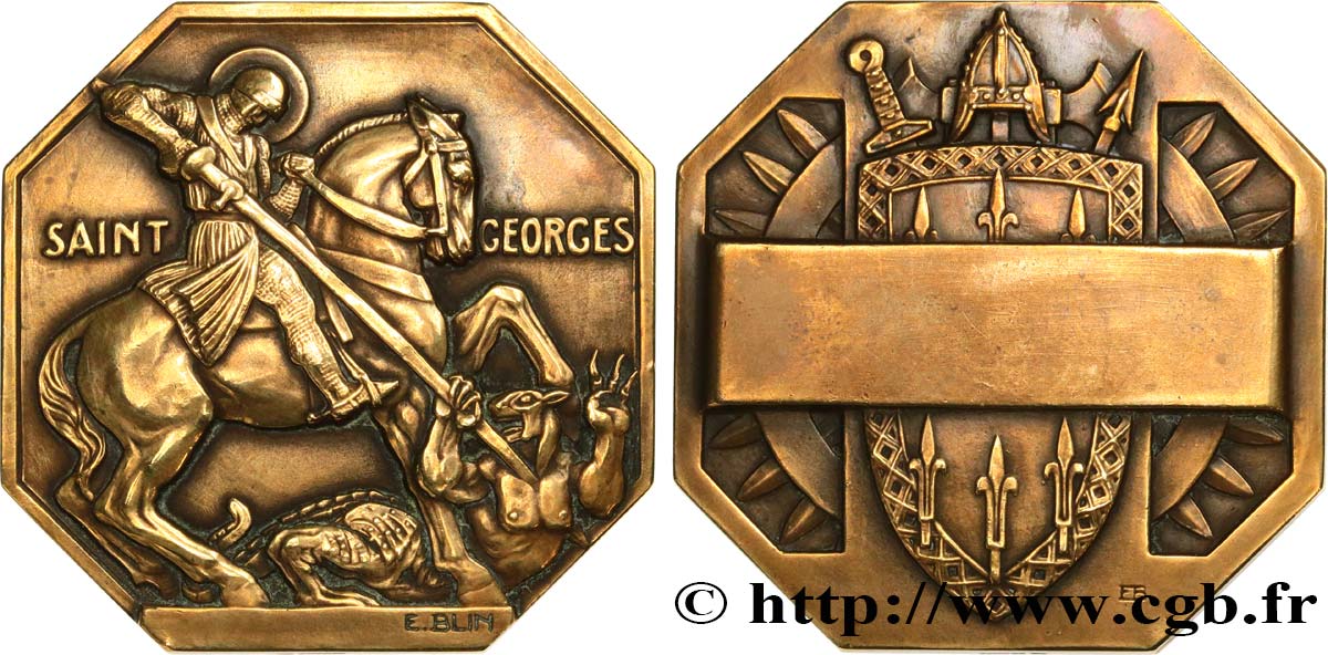 PRIX ET RÉCOMPENSES Médaille de récompense, Saint Georges par Blin MBC+