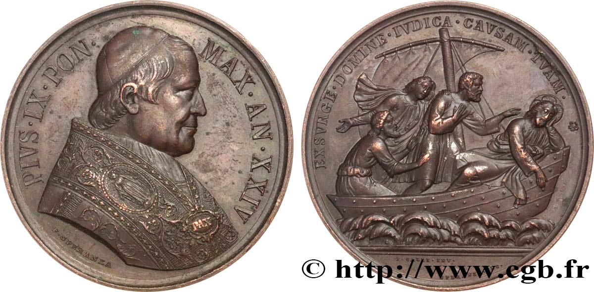 VATICAN - PIUS IX (Giovanni Maria Mastai Ferretti) Médaille, Défense des droits de l Église XF