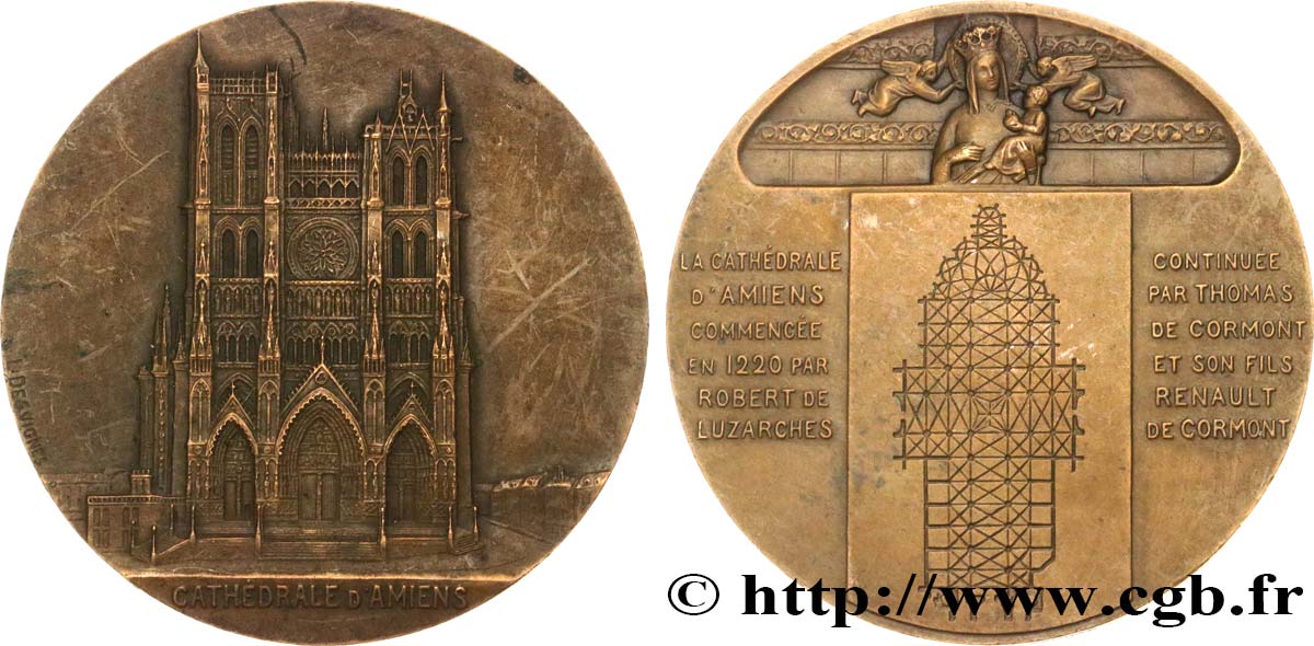 MONUMENTS ET HISTOIRE Médaille, Cathédrale d’Amiens TTB