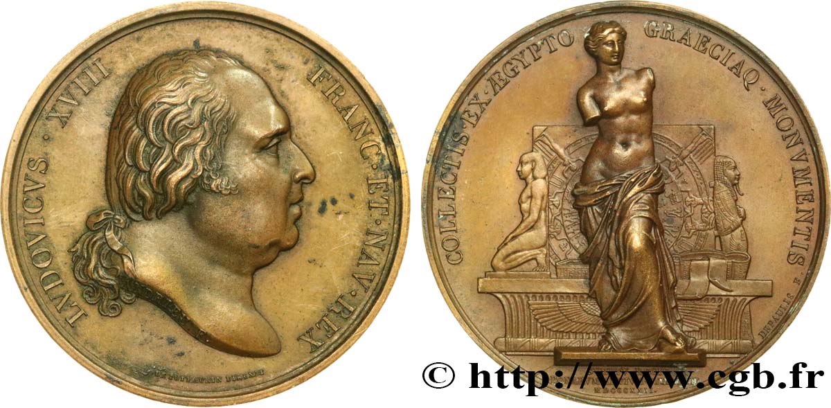 LOUIS XVIII Médaille, la Vénus de Milo AU