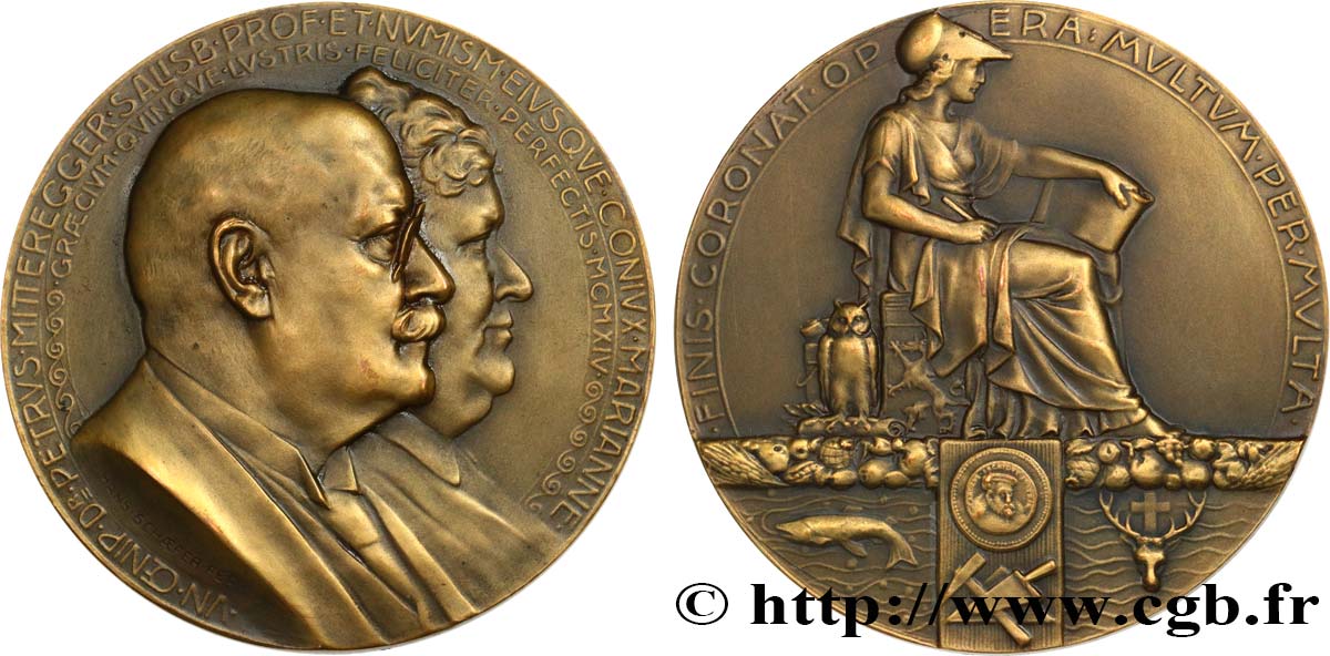 AUSTRIA Médaille, Noces d’argent du Dr Peter Mitteregger et de Marianne AU