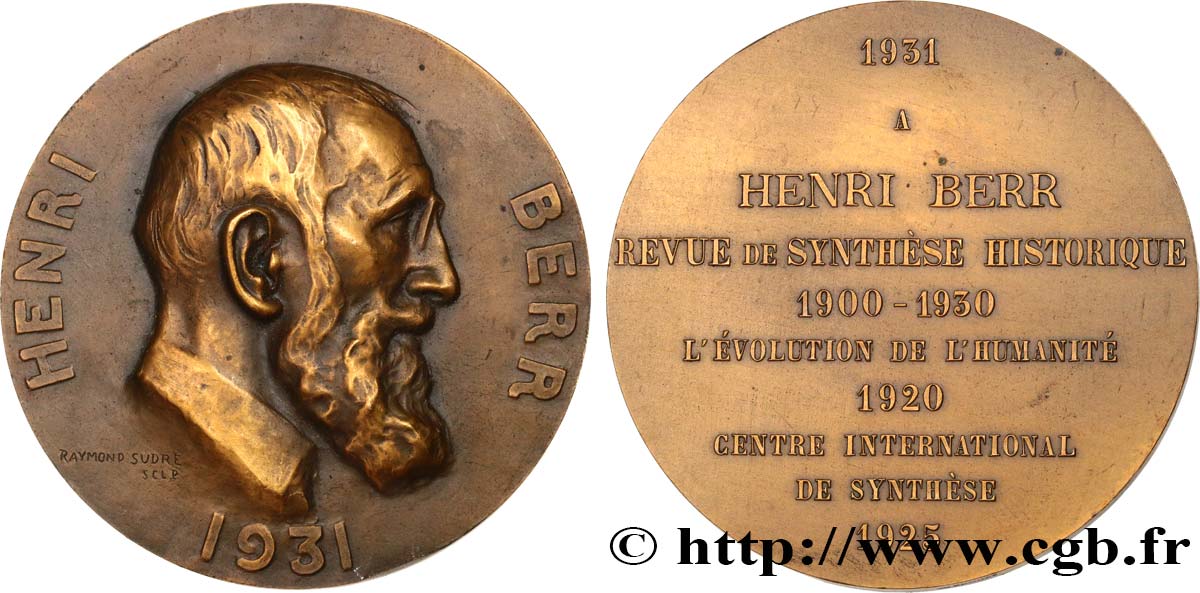 VARIOUS CHARACTERS Médaille, Henri Berr AU