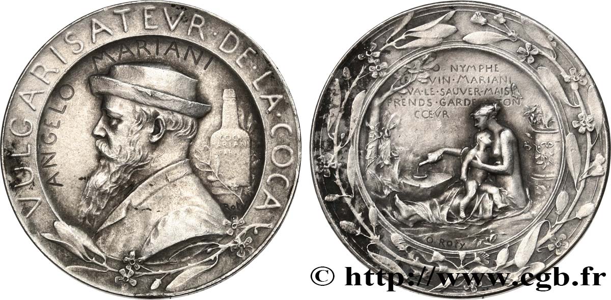 VARIOUS CHARACTERS Médaille, Angelo Mariani, par Oscar Roty SS