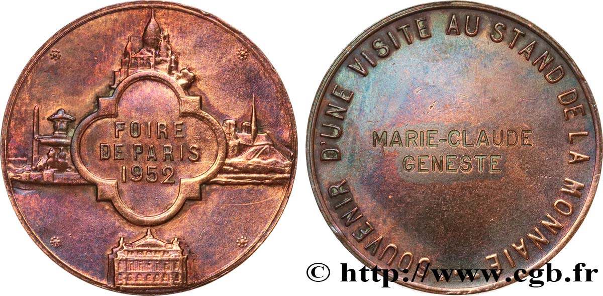 MONNAIE DE PARIS Médaille, Souvenir d’une visite BB