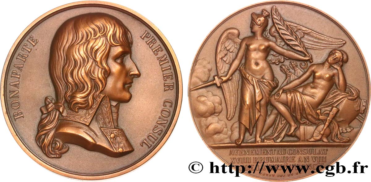 FRANZOSISCHES KONSULAT Médaille, Avénement au consulat, refrappe VZ