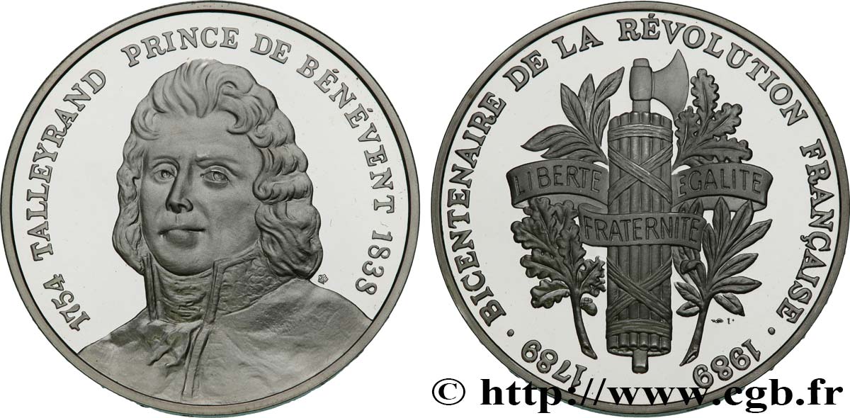 QUINTA REPUBBLICA FRANCESE Bicentenaire de la Révolution Française, Talleyrand, Prince de Benevent MS
