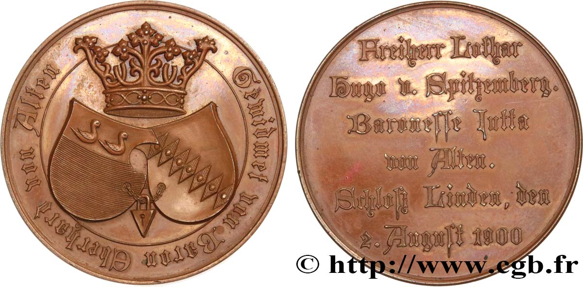 DEUTSCHLAND Médaille de mariage de la ville de Hanovre VZ