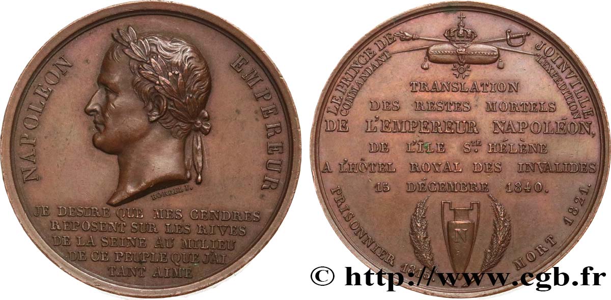 LUIS FELIPE I Médaille, Retour des cendres de Napoléon Ier EBC