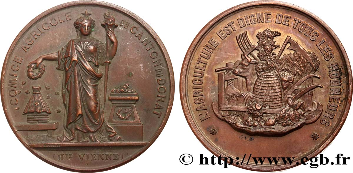 III REPUBLIC Médaille, comice agricole AU