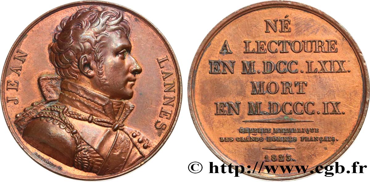 GALERIE MÉTALLIQUE DES GRANDS HOMMES FRANÇAIS Médaille, Jean Lannes TTB