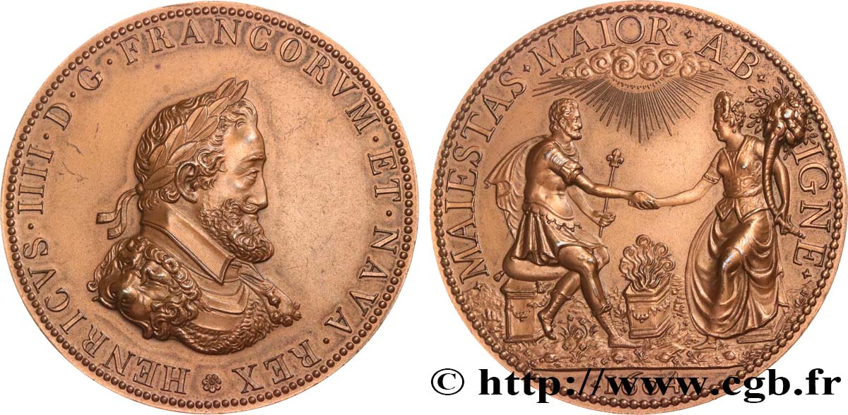 HENRY IV Médaille, Henri IV et Marie de Médicis EBC