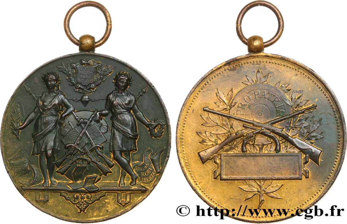 TIR ET ARQUEBUSE Médaille PRO PATRIA, récompense TTB