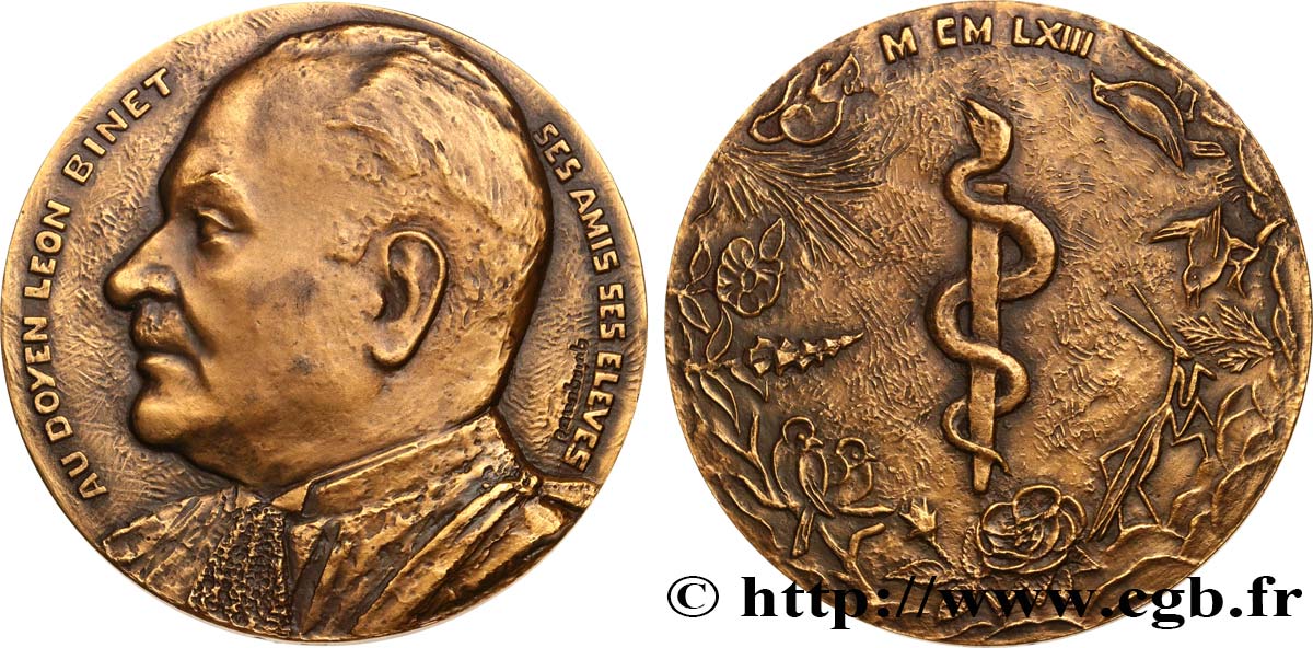QUINTA REPUBLICA FRANCESA Médaille, Leon Binet EBC