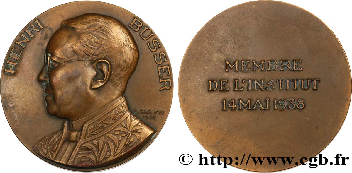 III REPUBLIC Médaille, Henri Busser XF