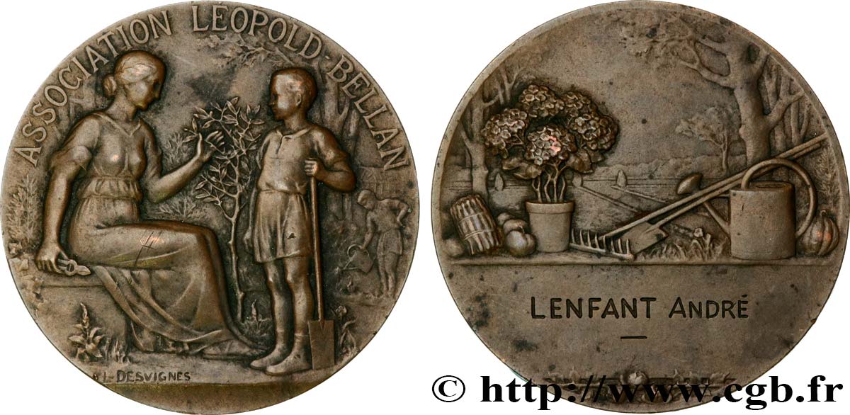 PRIX ET RÉCOMPENSES Médaille de récompense, Association Léopold Bellan fSS
