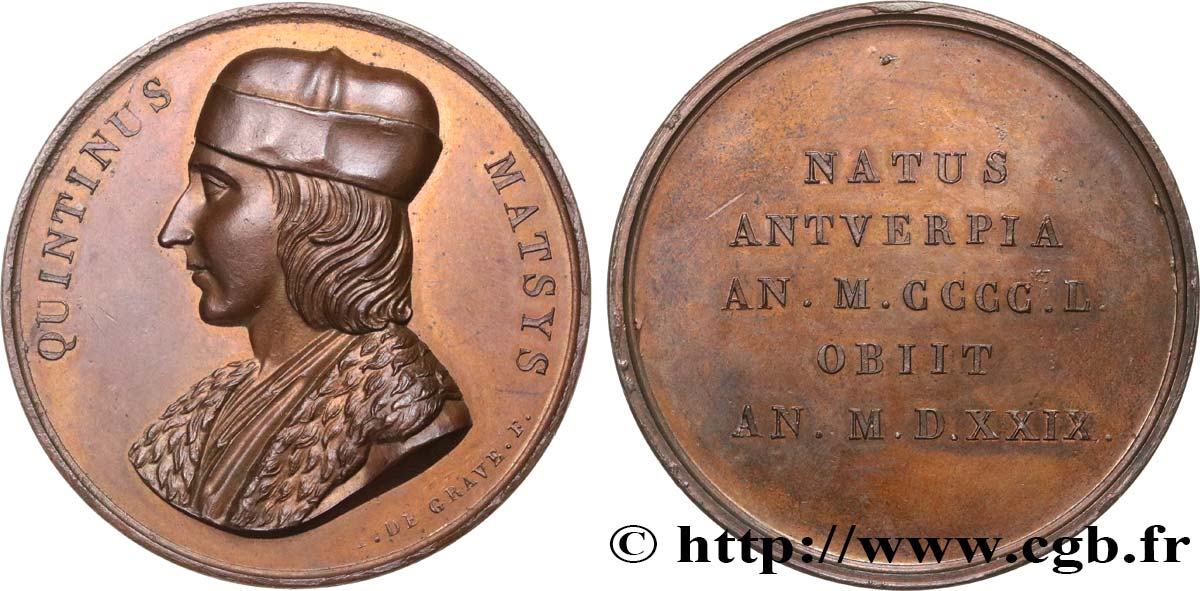 BELGIUM Médaille, Quentin Matsys AU