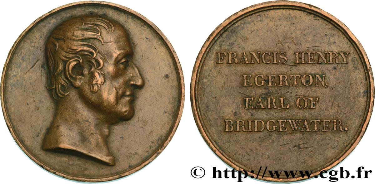 POLITIQUE ET POLITICIENS Médaille, Francis Henry Egerton q.BB