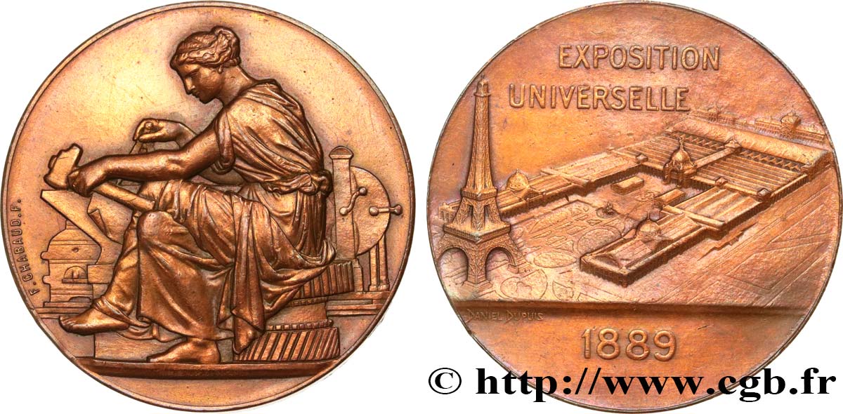III REPUBLIC Médaille, Exposition Universelle XF/VF