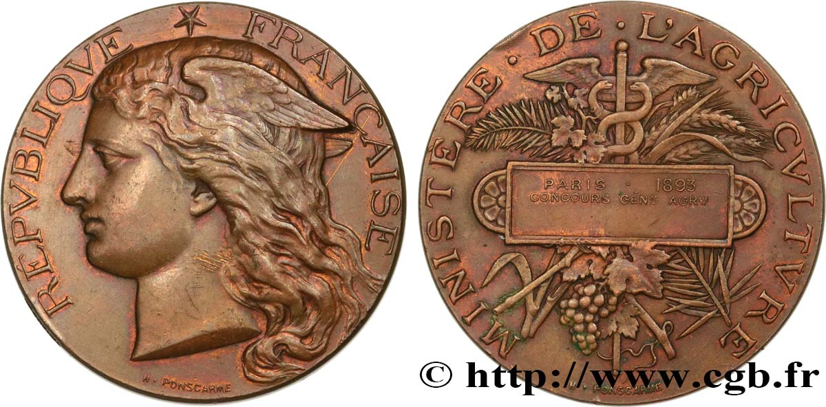 DRITTE FRANZOSISCHE REPUBLIK Médaille, Concours agricole SS