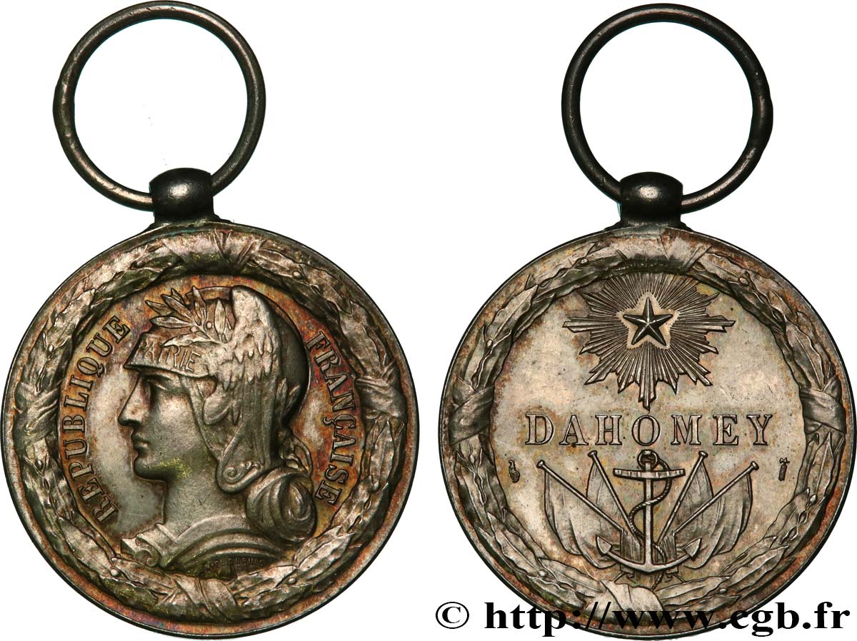 TROISIÈME RÉPUBLIQUE Médaille commémorative, expédition du Dahomey SUP