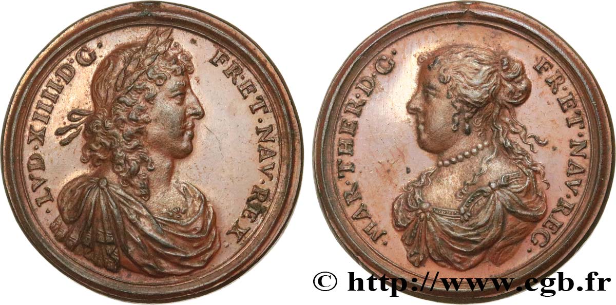 MARIE-THÉRÈSE D AUTRICHE Médaille, Mariage du roi EBC