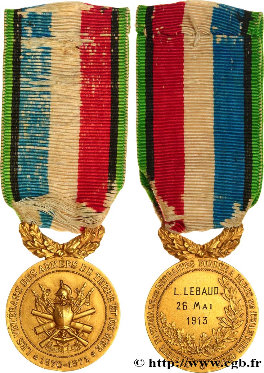LES ASSURANCES Médaille, Les vétérans des Armées de terre et de mer fVZ