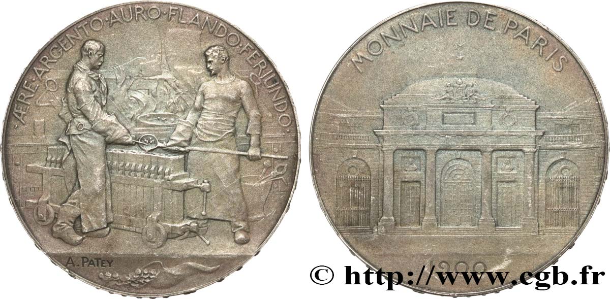 TERCERA REPUBLICA FRANCESA Médaille, Souvenir de la Monnaie de Paris MBC
