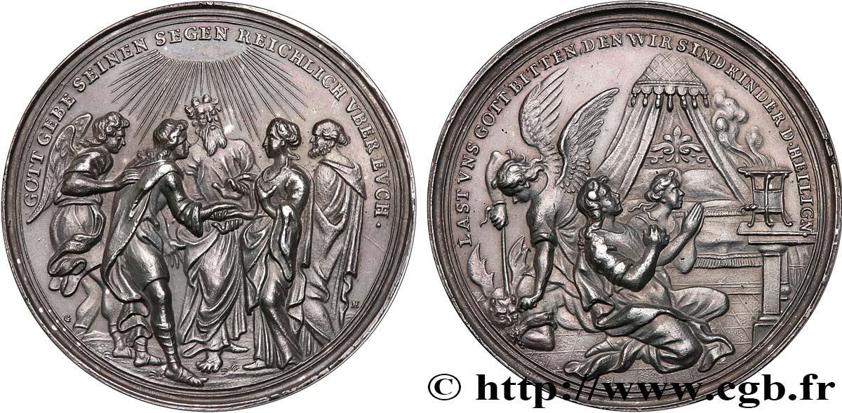 ALLEMAGNE Médaille de mariage TTB+