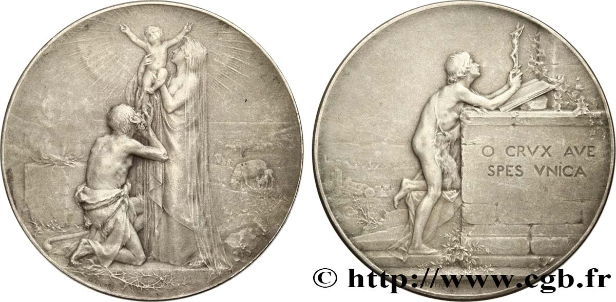 TROISIÈME RÉPUBLIQUE Médaille religieuse, la Rédemption TTB