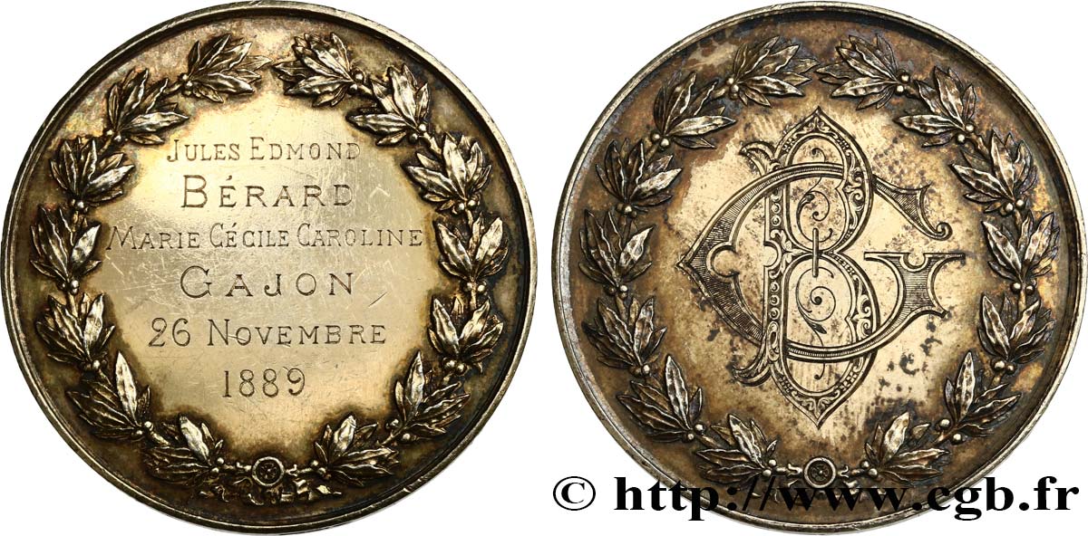 AMOUR ET MARIAGE Médaille de mariage TTB