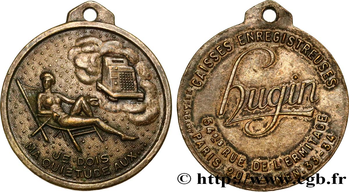 SOCIÉTÉS COMMERCIALES Médaille, Caisses enregistreuses TTB