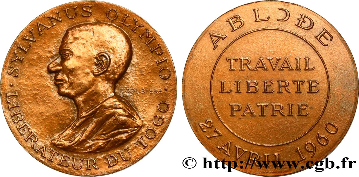 TOGO Médaille, Sylvanus Olympio, libérateur du Togo SUP