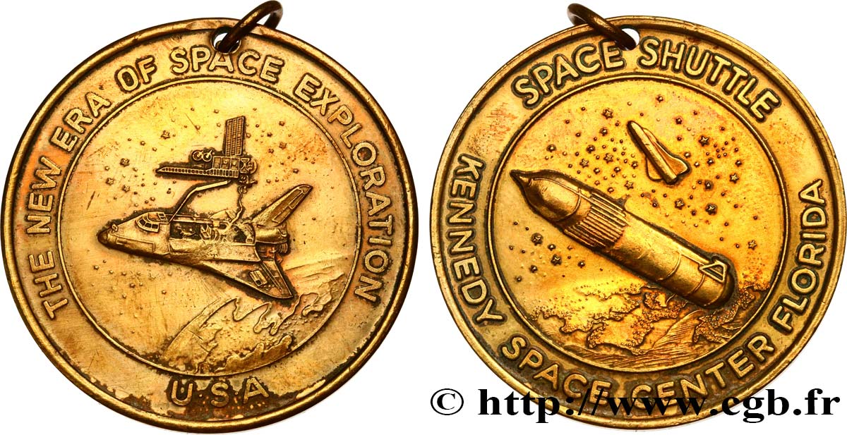 ÉTATS-UNIS D AMÉRIQUE Médaille, Nouvelle ère de l’exploration spatial TB+