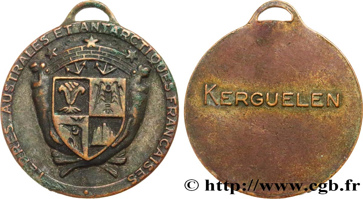 TIERRAS AUSTRALES Y ANTÁRTICAS FRANCESAS Médaille, Kerguelen, Terres australes et antarctiques BC+