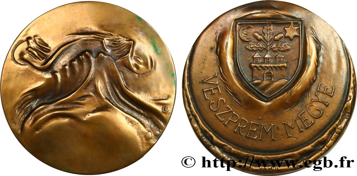 HONGRIE Large médaille, Comté de Veszprem TTB