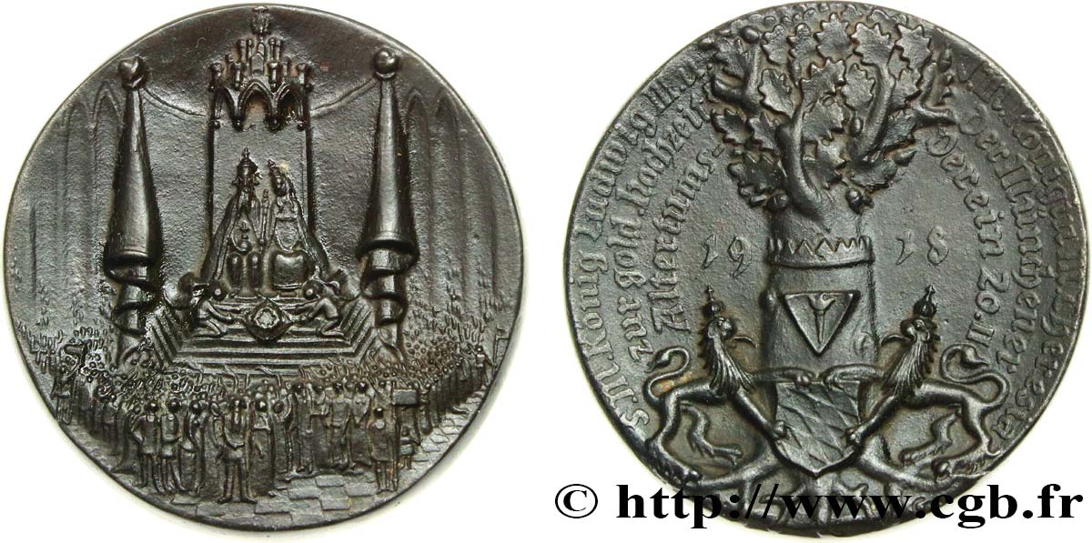 ALLEMAGNE - ROYAUME DE BAVIÈRE - LOUIS III Médaille, Noces d’or de Louis III de Bavière et Marie-Thérèse de Modène fVZ