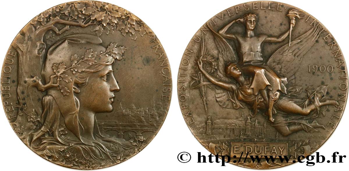 TROISIÈME RÉPUBLIQUE Médaille de l’exposition universelle de Paris TTB+