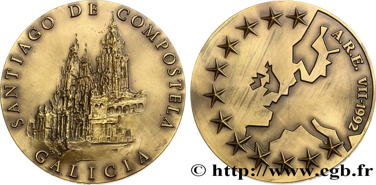 ESPAÑA Large médaille, Saint Jacques de Compostelle MBC