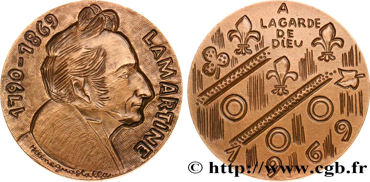 FAMOUS FIGURES Médaille, Lamartine AU