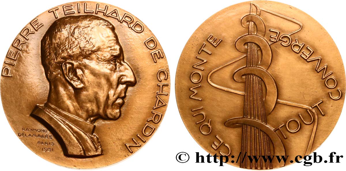 SCIENCES & SCIENTIFIQUES Médaille, Pierre Teilhard de Chardin AU