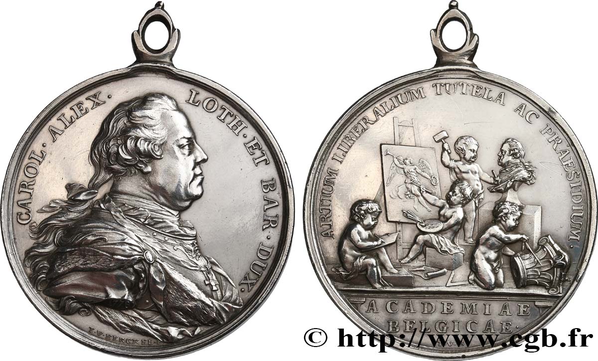 CHARLES ALEXANDRE DE LORRAINE Médaille, Prix des Académies Royales des Beaux-Arts SUP