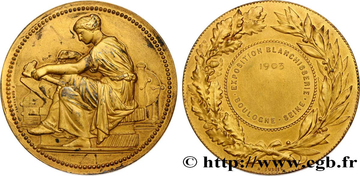 DRITTE FRANZOSISCHE REPUBLIK Médaille de récompense, Exposition blanchisserie SS/VZ