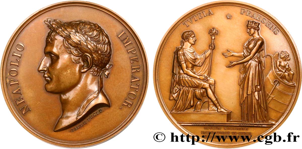 PRIMER IMPERIO Médaille, fête pour le couronnement, refrappe moderne EBC