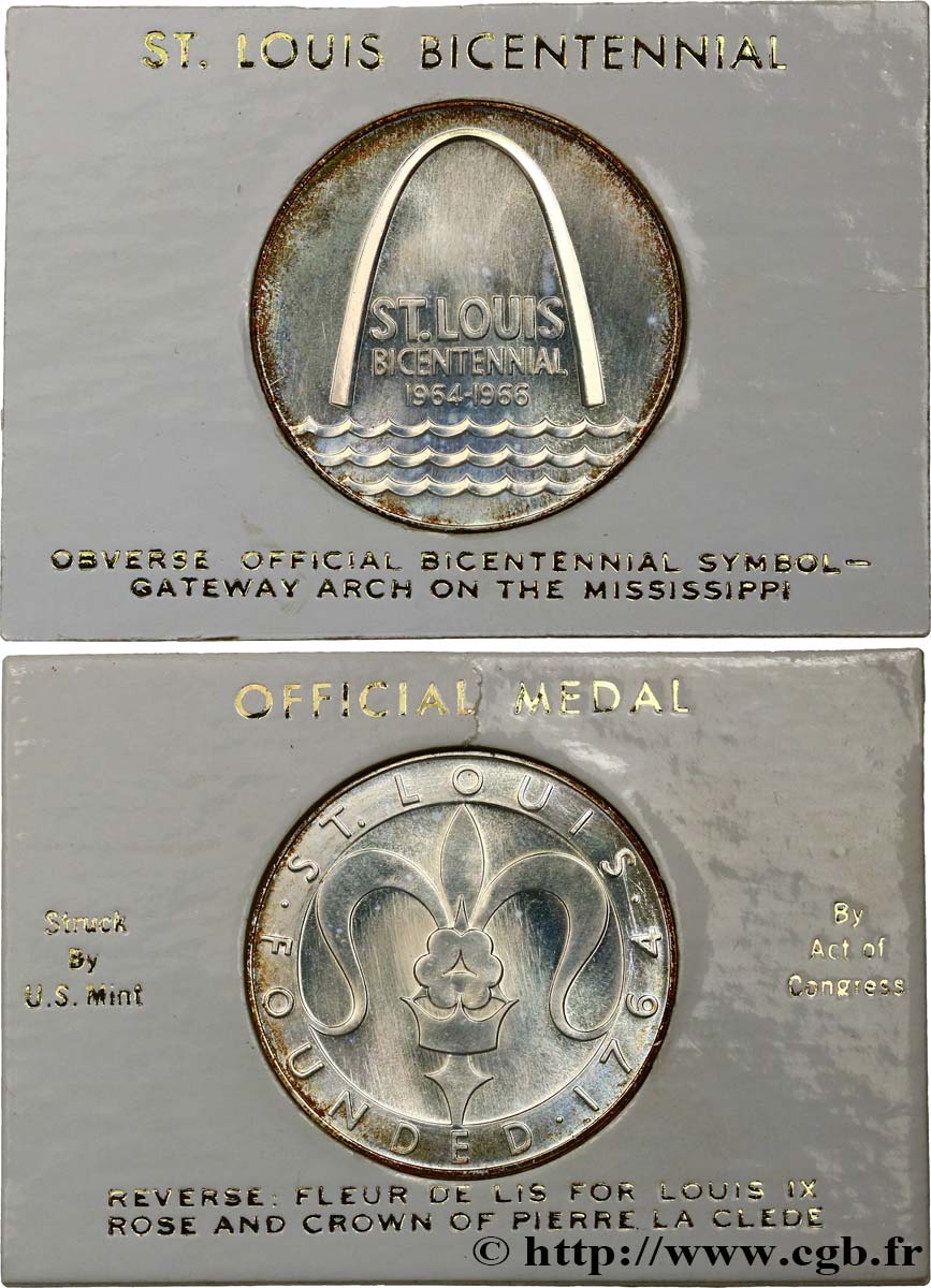 ÉTATS-UNIS D AMÉRIQUE Médaille, St Louis Bicentennial SPL