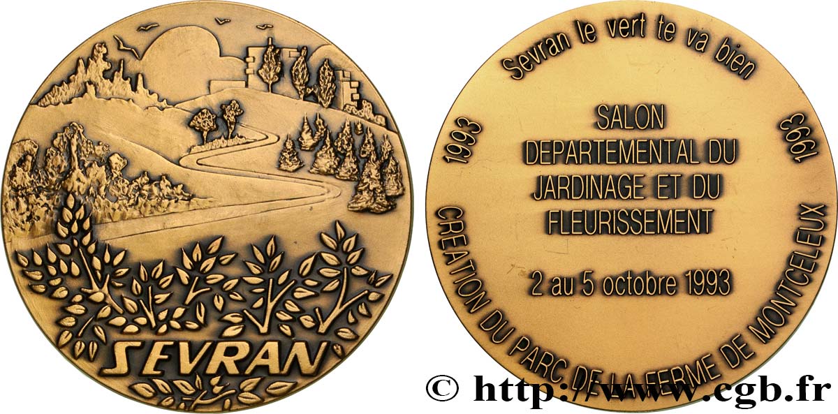 QUINTA REPUBBLICA FRANCESE Médaille, Salon départemental du jardinage et du fleurissement SPL