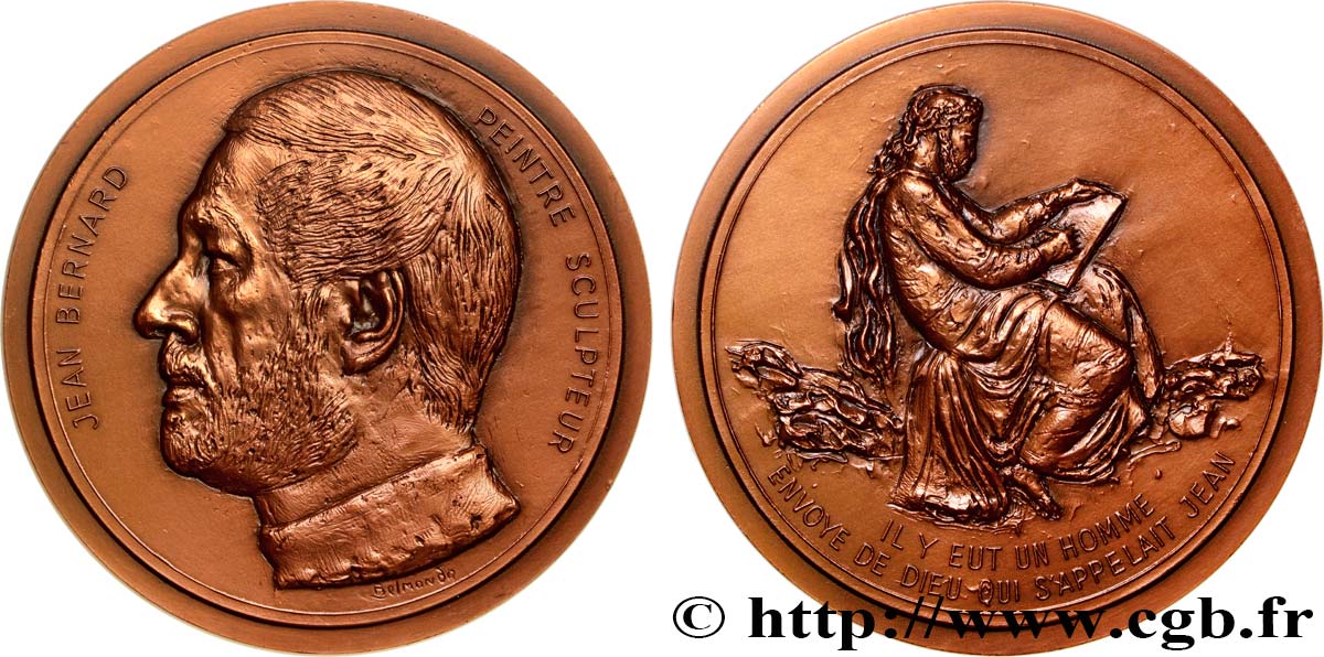 PERSONNAGES DIVERS Médaille, Jean Bernard, peintre sculpteur SUP
