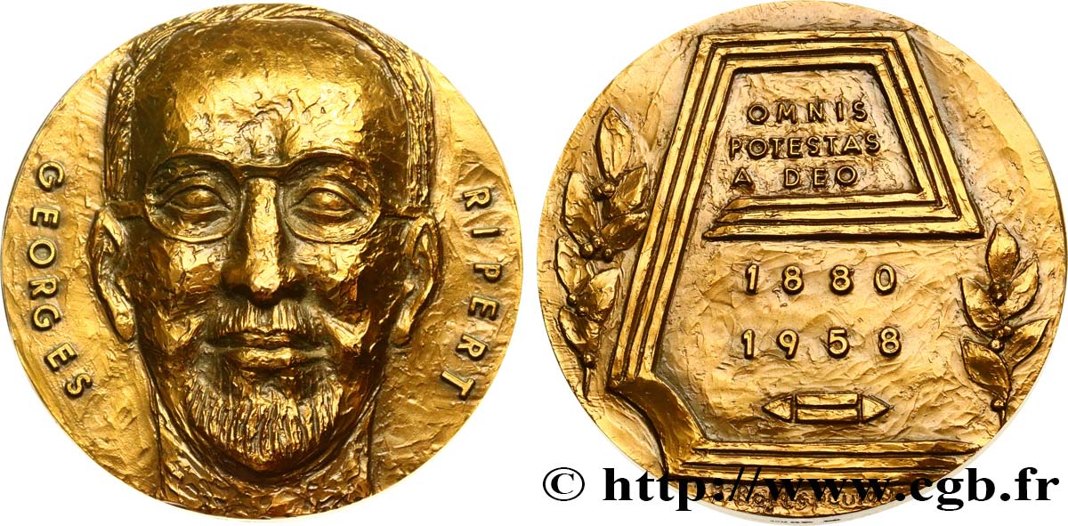 LITERATURE : WRITERS - POETS Médaille, Georges Ripert EBC