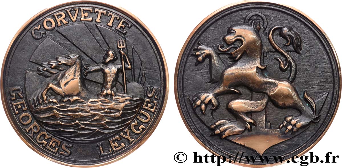 SEA AND NAVY : SHIPS AND BOATS Médaille, Corvette Georges Leygues SPL